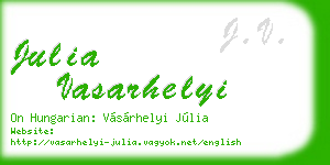 julia vasarhelyi business card