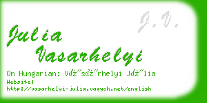 julia vasarhelyi business card
